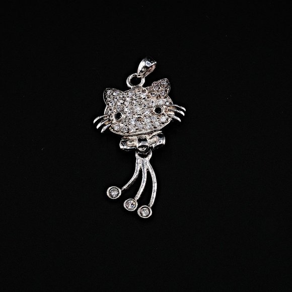 Hello Kitty Cat Charm, Sterling Silver, Vintage Charm - Picture 7 of 9